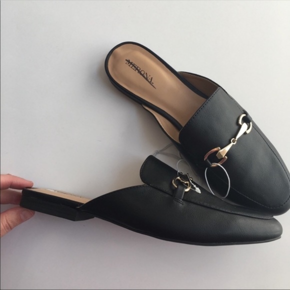 Merona Kona Backless Mule Loafers Black New - Picture 6 of 7